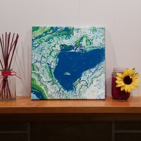 12"x12" Handmade paint pour - Picture 7 of 8